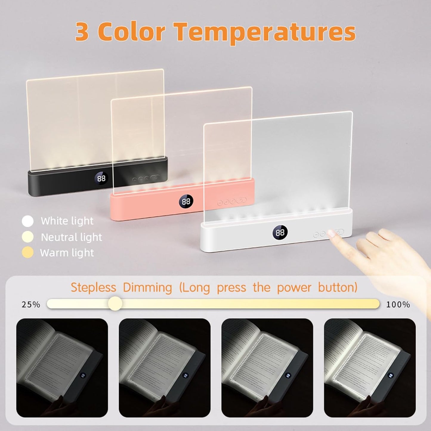 Smart LED Book Light | Eye Protection Reading Light