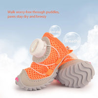 Breathable Anti-Slip Dog Shoes with Soft Thin Soles & Twist-Lock Buckle