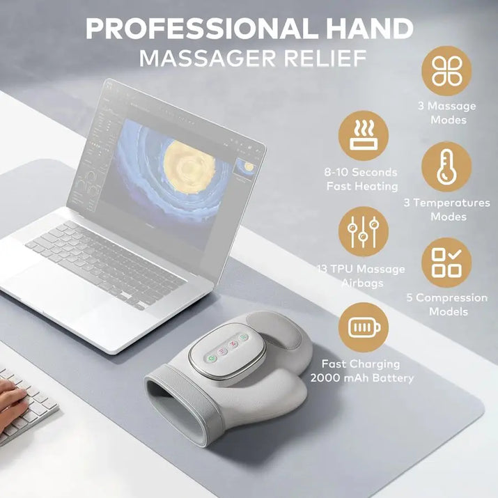 Healing Hand Massager with Soothing Heat – Zeara