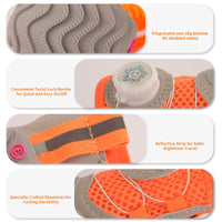 Breathable Anti-Slip Dog Shoes with Soft Thin Soles & Twist-Lock Buckle